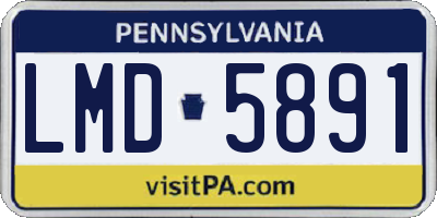 PA license plate LMD5891