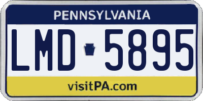 PA license plate LMD5895