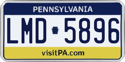 PA license plate LMD5896