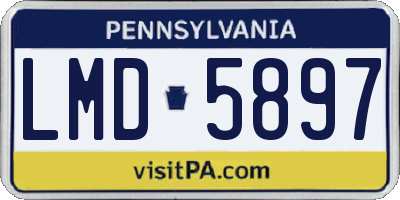 PA license plate LMD5897