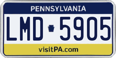 PA license plate LMD5905