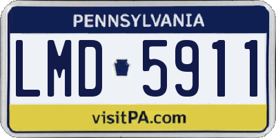 PA license plate LMD5911