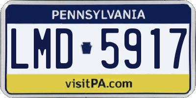 PA license plate LMD5917