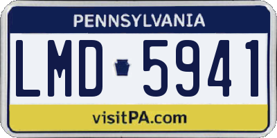 PA license plate LMD5941