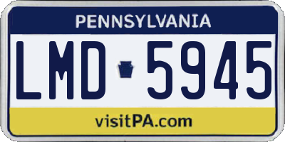 PA license plate LMD5945