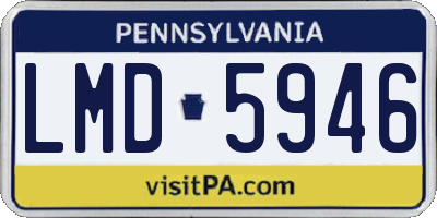 PA license plate LMD5946
