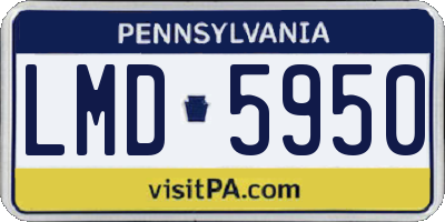 PA license plate LMD5950