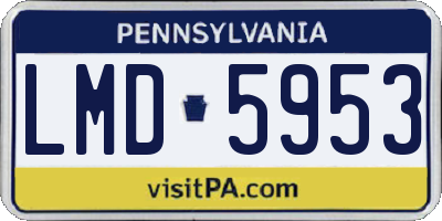 PA license plate LMD5953