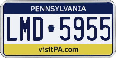 PA license plate LMD5955