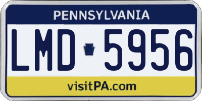 PA license plate LMD5956