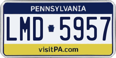 PA license plate LMD5957