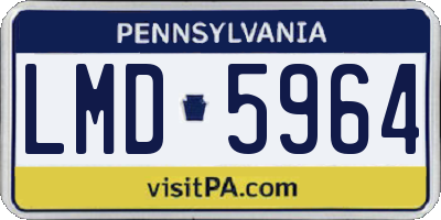 PA license plate LMD5964