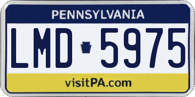 PA license plate LMD5975