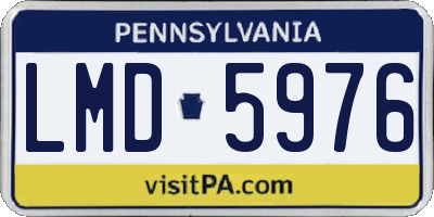 PA license plate LMD5976