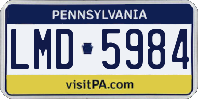 PA license plate LMD5984