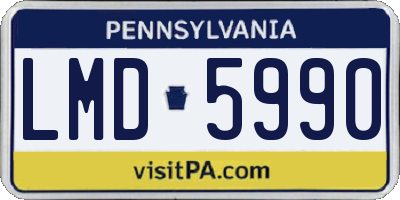PA license plate LMD5990