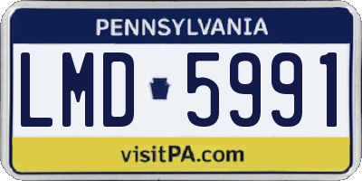 PA license plate LMD5991