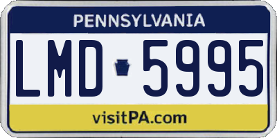 PA license plate LMD5995