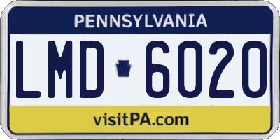 PA license plate LMD6020