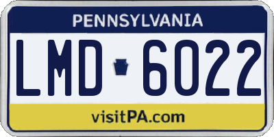 PA license plate LMD6022