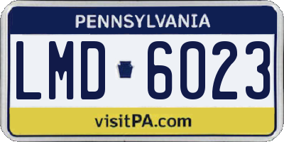 PA license plate LMD6023