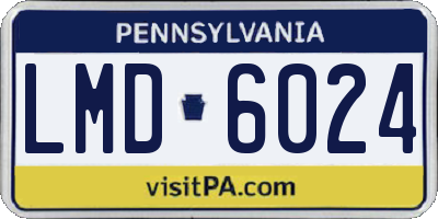 PA license plate LMD6024