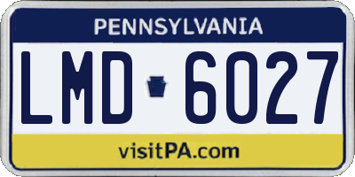 PA license plate LMD6027