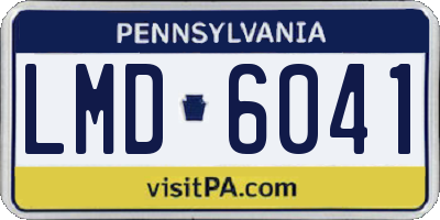 PA license plate LMD6041