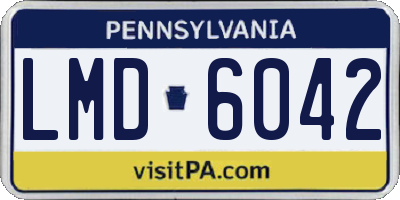 PA license plate LMD6042