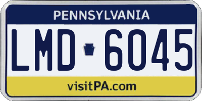 PA license plate LMD6045