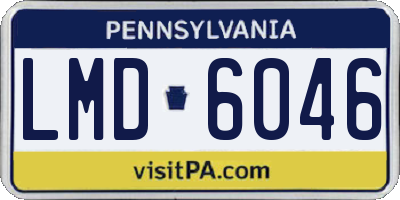 PA license plate LMD6046