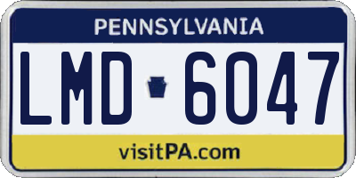 PA license plate LMD6047