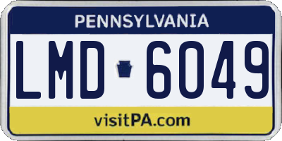 PA license plate LMD6049
