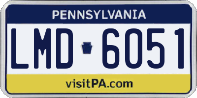 PA license plate LMD6051