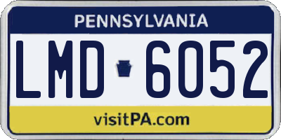 PA license plate LMD6052