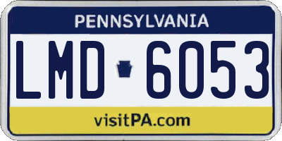 PA license plate LMD6053