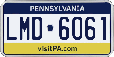PA license plate LMD6061