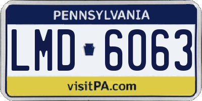 PA license plate LMD6063