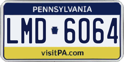 PA license plate LMD6064