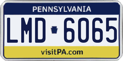 PA license plate LMD6065