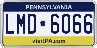 PA license plate LMD6066