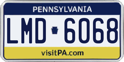 PA license plate LMD6068