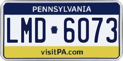 PA license plate LMD6073