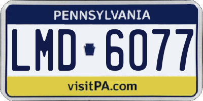PA license plate LMD6077
