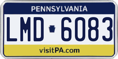 PA license plate LMD6083