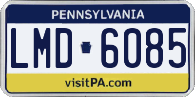 PA license plate LMD6085