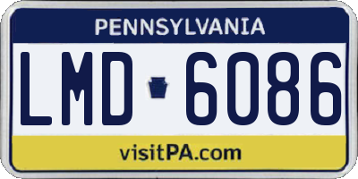 PA license plate LMD6086