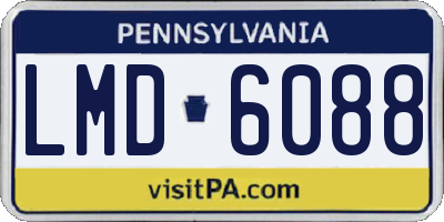PA license plate LMD6088