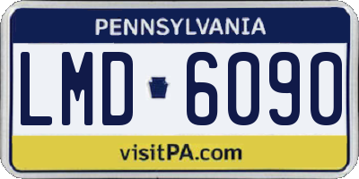 PA license plate LMD6090