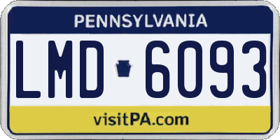 PA license plate LMD6093